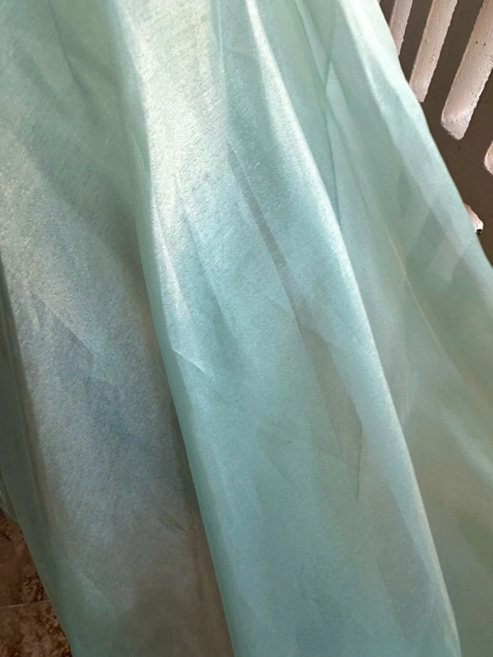 Scott McClintock Mint Green Strapless Gown Crystal Bodice Vintage Formal Dress 6 - Picture 12 of 15